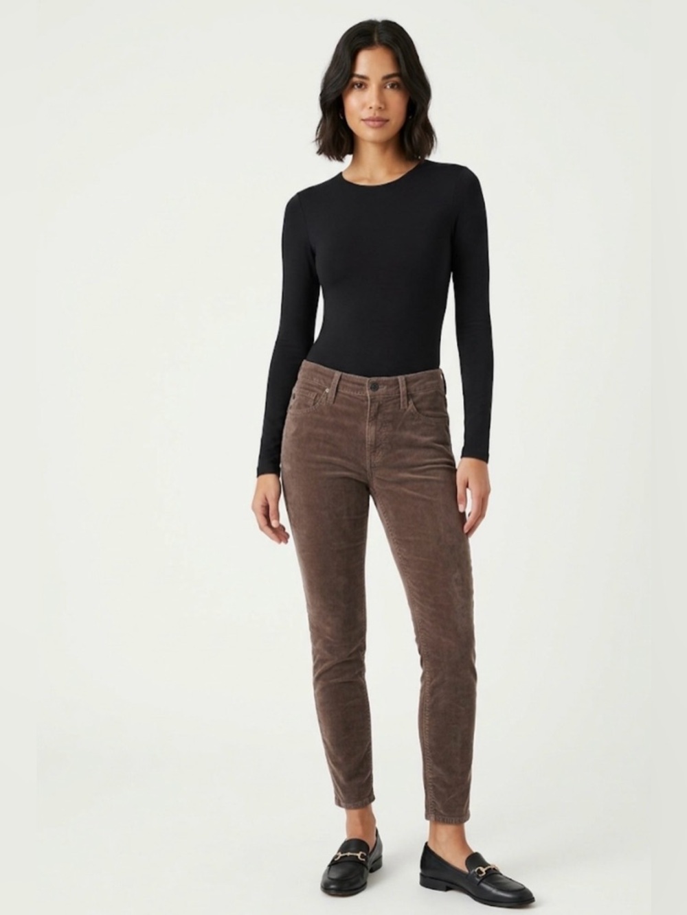 Adriano Goldschmied Anthropologie the Stevie ankle velvet jeans size 29R